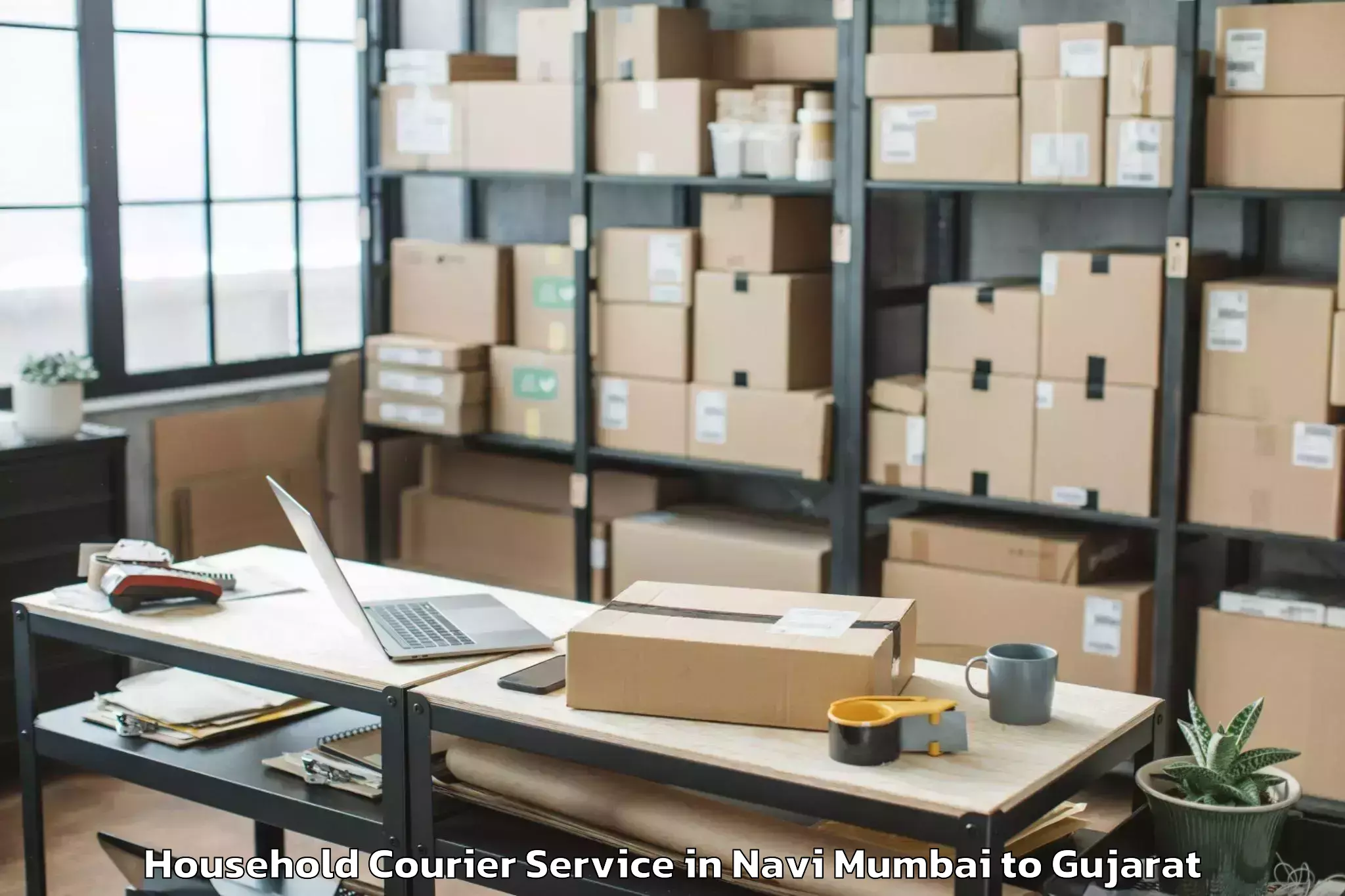 Leading Navi Mumbai to Rapar Household Courier Provider